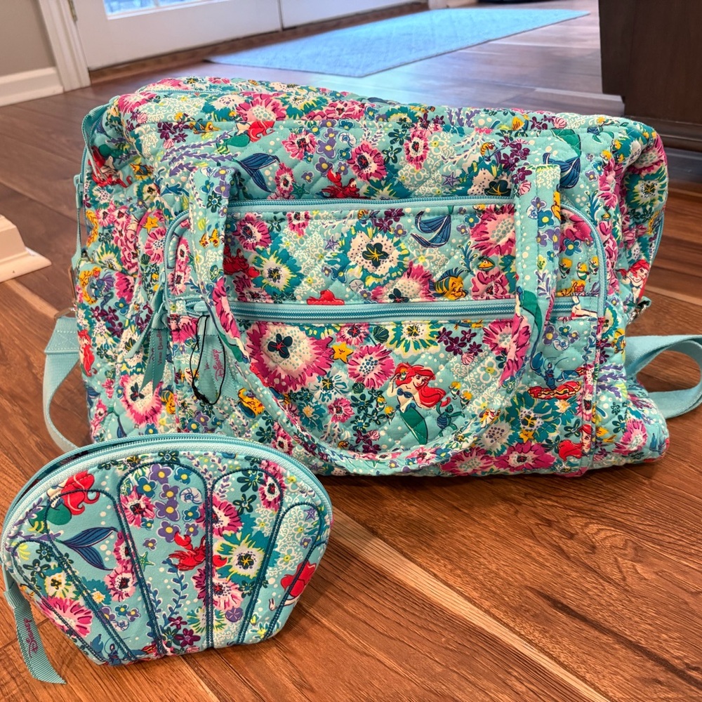 Vera Bradley x Disney little mermaid duffle and shell bag